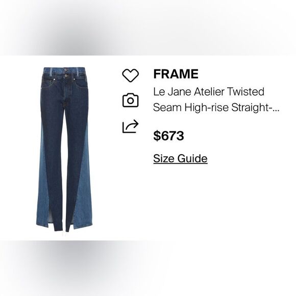 FRAME $673 LE JANE ATELIER TWISTED SEAM HIGH-RISE STRAIGHT-LEG JEANS - Picture 7 of 14